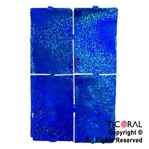 CORTINA DE CUADROS METALIZADA HOLOGRAFICA AZUL LASER 2MT X 1MT x 1